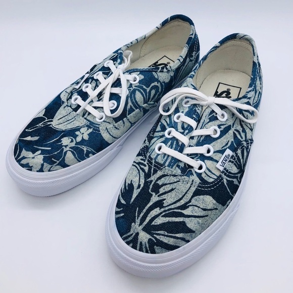 VANS OFF THE WALL - UNISEX FLORAL DENIM SNEAKERS - Picture 1 of 12